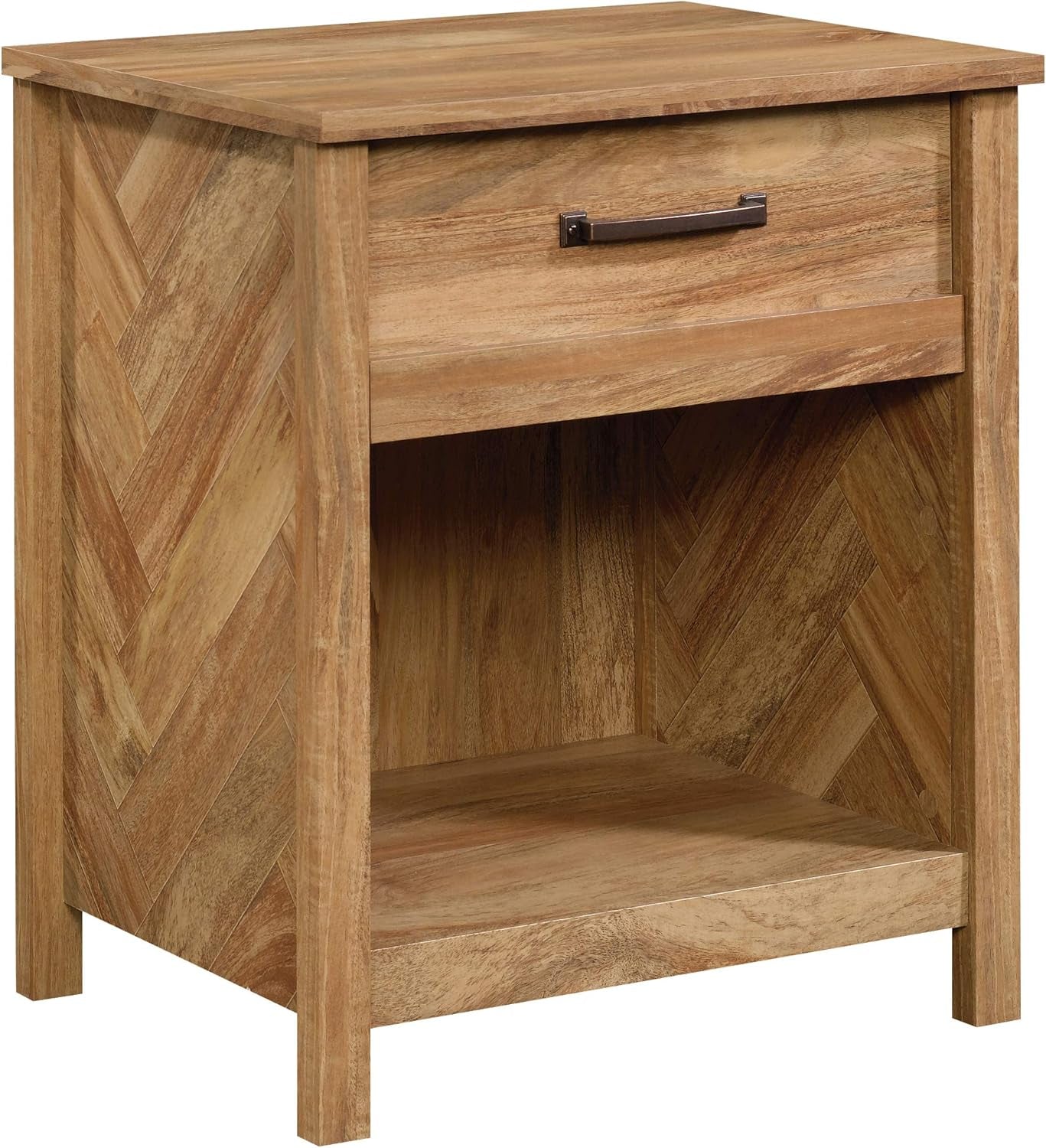 Cannery Bridge Night Stand with Spacious Drawer, Nightstand for Bedroom, Sindoori Mango Finish