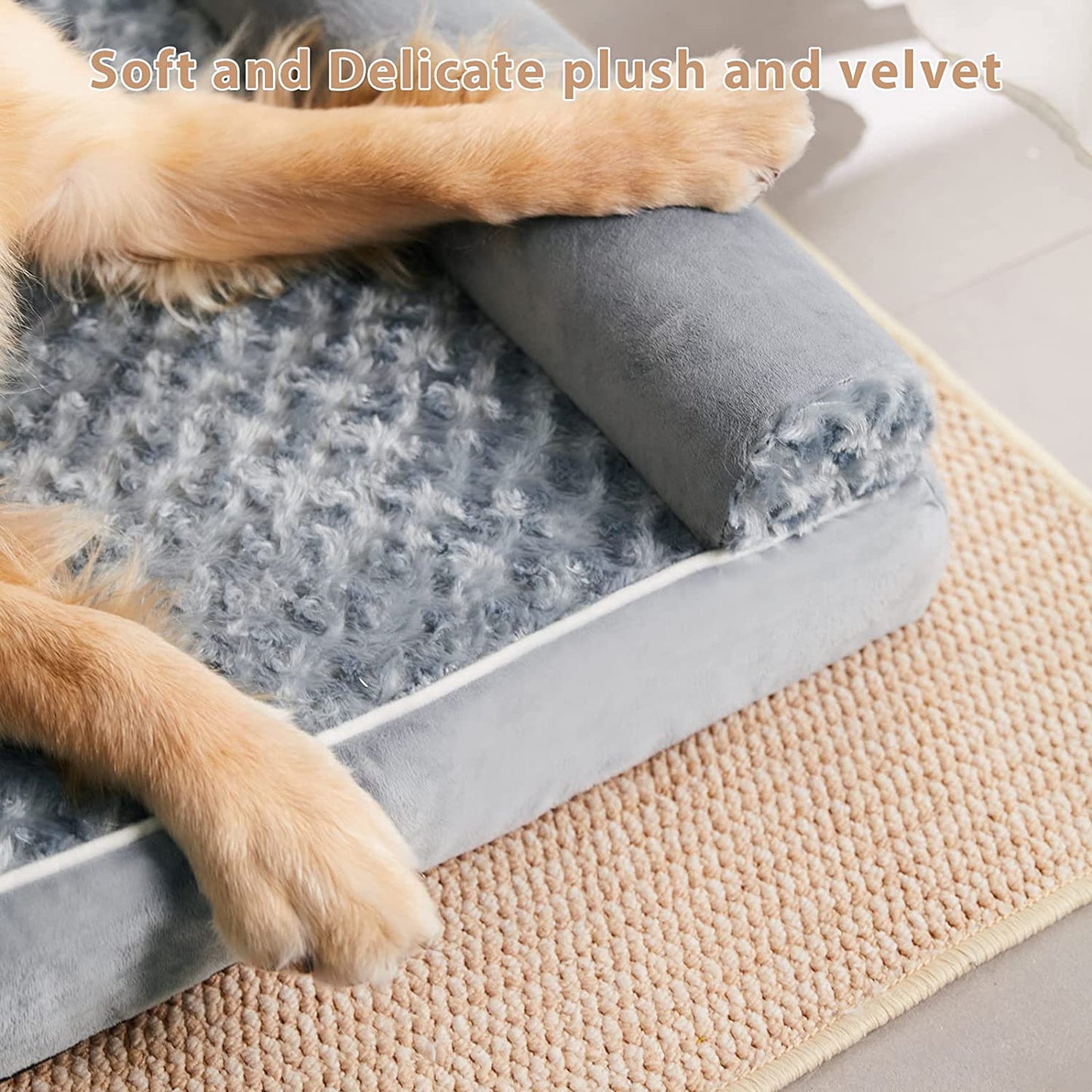 Dog Beds for Large Dogs, Orthopedic Dog Bed for Medium Large Dogs,Big Waterproof Couch Pet Bed with Removable Washable Cover