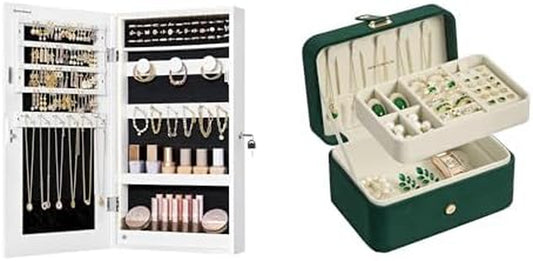 Jewelry Cabinet Armoire, Jewelry Box, Travel Jewelry Case, UJJC050W01 and UJBC166C04