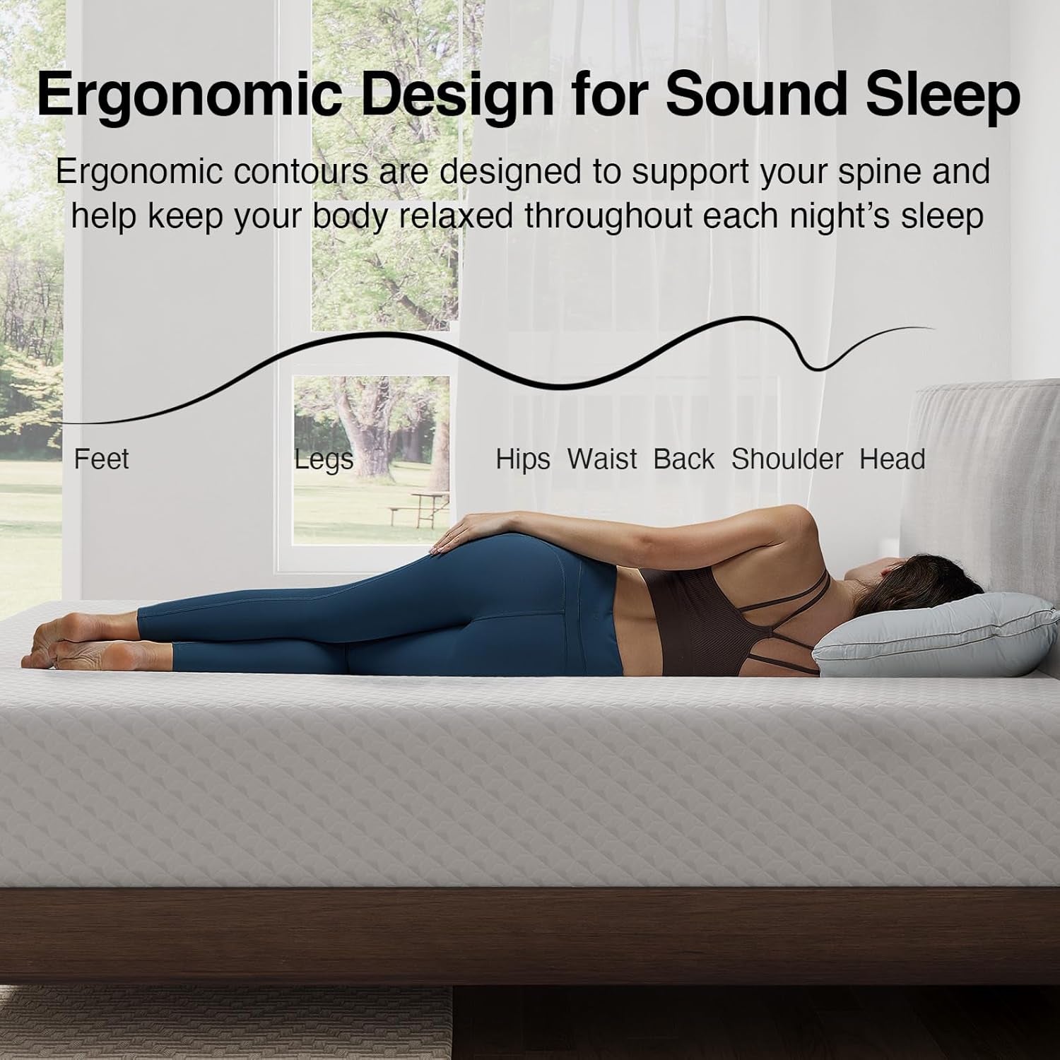 Full Mattress, 12 Inch Full Size Memory Foam Mattress with Comfort Foam for Pressure Relief & Cool Fresh Sleep,Removable Washable Cover, Medium Firm
