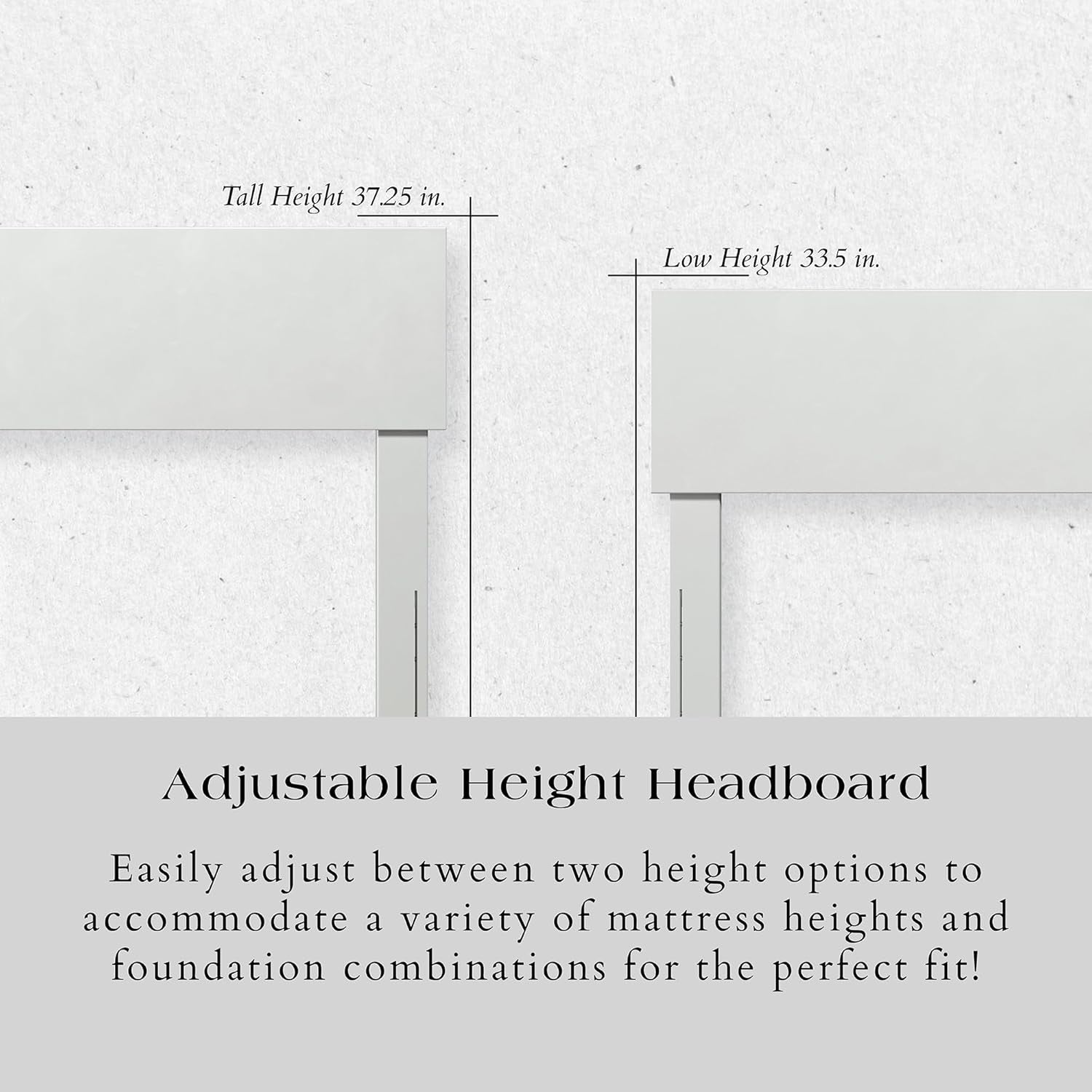 , Orlando Twin Adjustable Modern Solid Wood Panel Headboard, White
