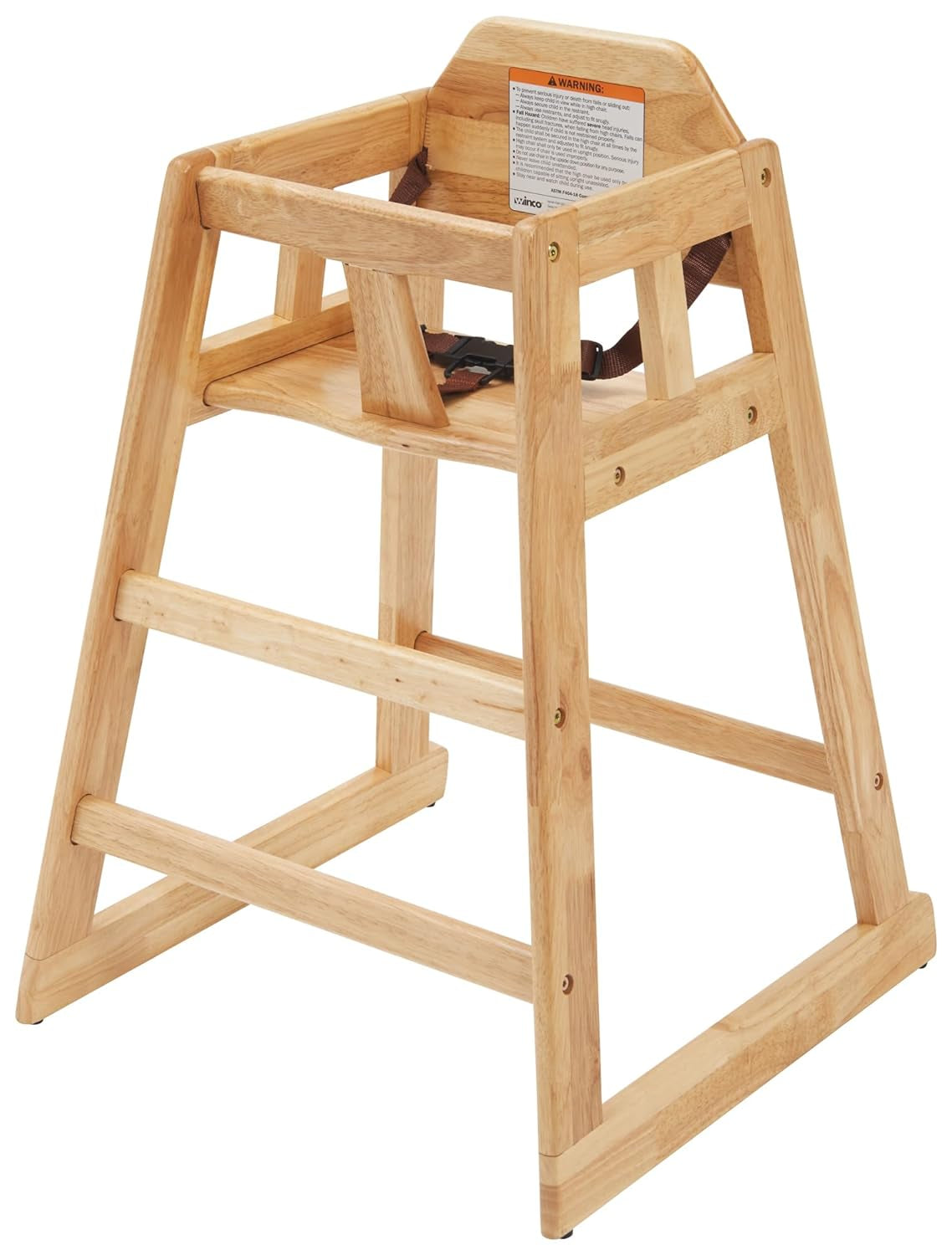 Unassembled Wooden High Chair, Natural,Tan, Medium