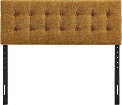 Emily King Size Fabric Headboard in Copper - Linen-Like Upholstery with Button Tufting and 7 Adjustable Height Positions