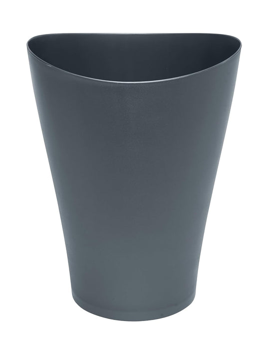 Spa Works Vanity Wastebasket Home/Bathroom/Office Use Small 2.25 Gallon Plastic Gunmetal Blue Home/Kitchen/Garage/Apartment/Office