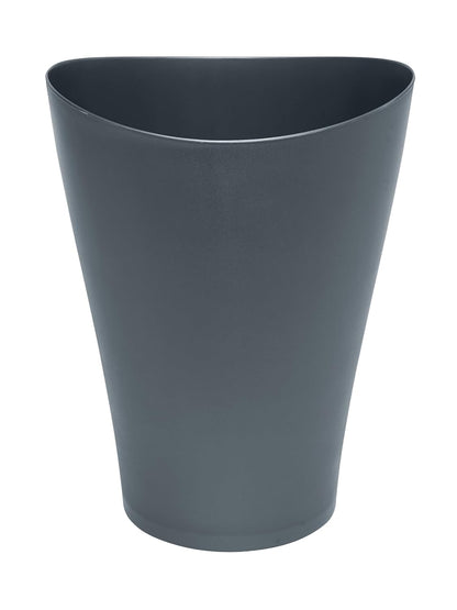 Spa Works Vanity Wastebasket Home/Bathroom/Office Use Small 2.25 Gallon Plastic Gunmetal Blue Home/Kitchen/Garage/Apartment/Office