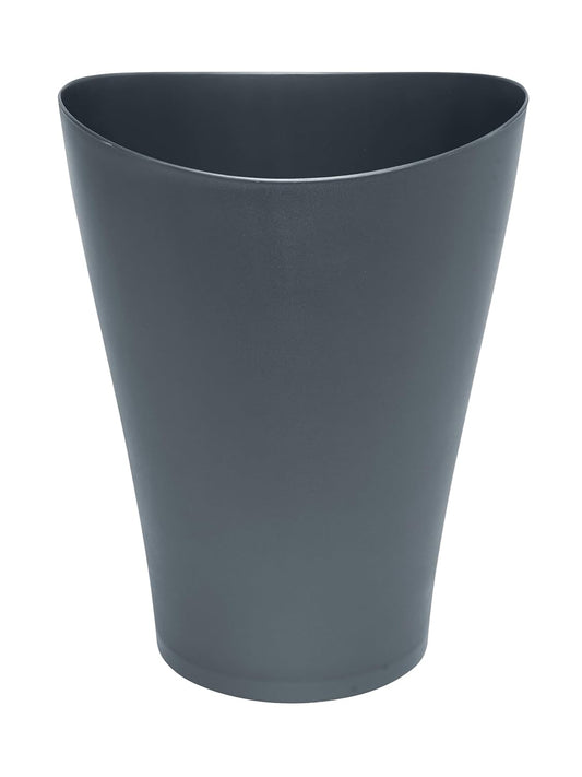 Spa Works Vanity Wastebasket Home/Bathroom/Office Use Small 2.25 Gallon Plastic Gunmetal Blue Home/Kitchen/Garage/Apartment/Office