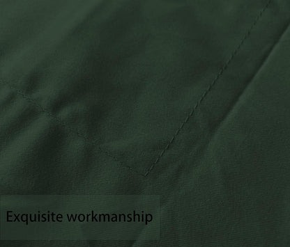 Soft and Breathable 100% Egyptian Cotton Envelope Pillow Shams, Silk like and Cozy Decorative Pillow Covers, Set of 2, Dark Green, King