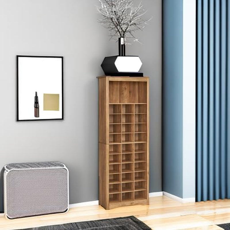 Shoe Storage Cabinet, 10 Tier Shoe Rack Organizer, Holds up to 30 Pairs of Shoes, for Entryway Bedroom, 12.6 X 24.8 X 73.6 Inches, Rustic Walnut ULBS273T41