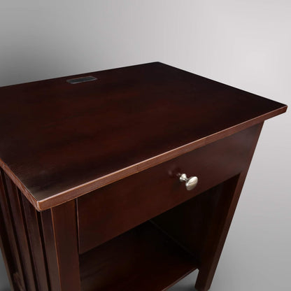 Vanderbilt Nightstand with USB Port- Espresso