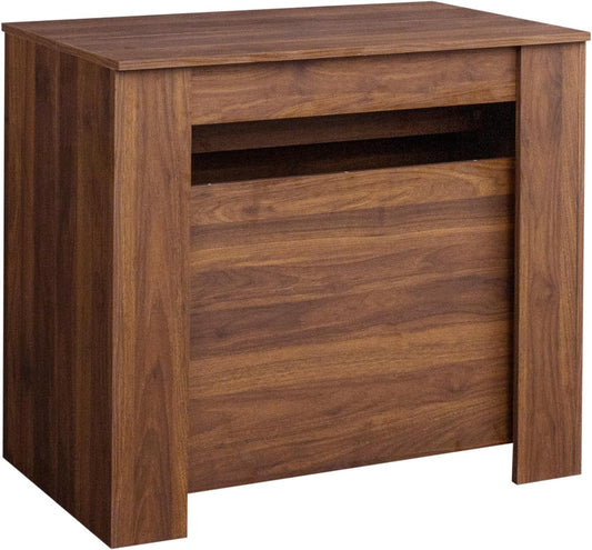 Extendable Dining Table, Transformer Folding Console Table for 10-12 People, Space Saving Dining Room Table for Apartments & Homes, Walnut