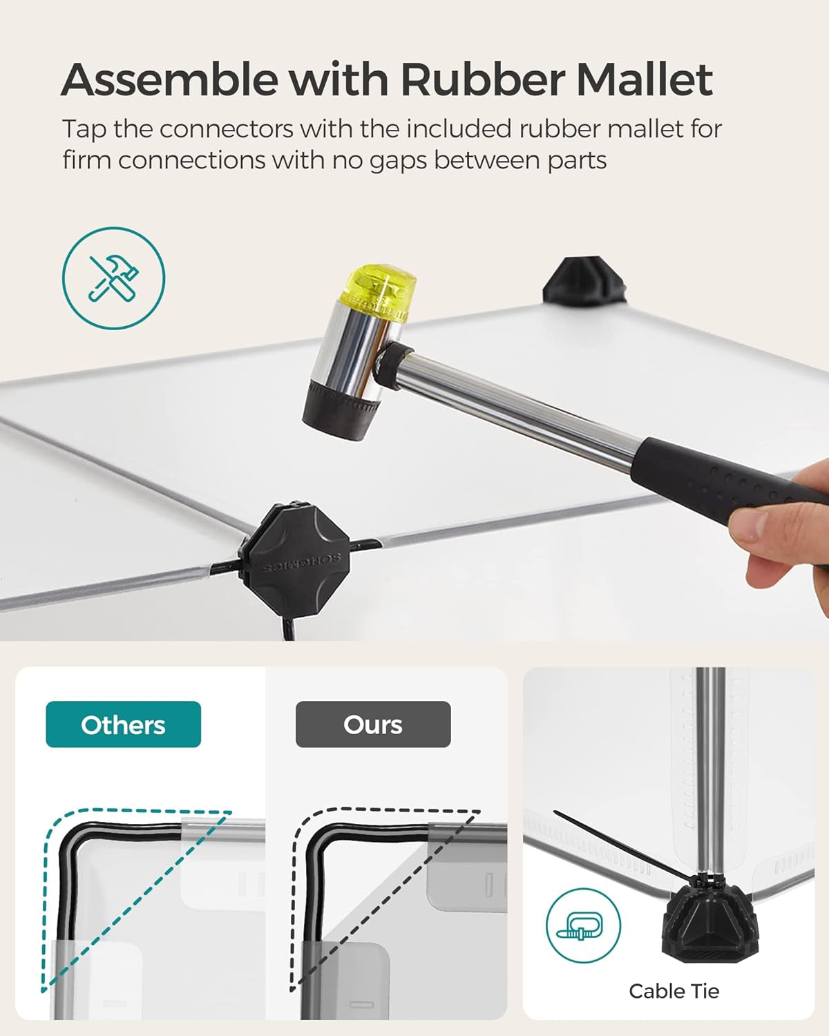 20 Panels Pet Playpen with Floor, Small Animal Playpen, Pet Fence Indoor, DIY Plastic Enclosure for Guinea Pigs, Bunny, Hamsters, Hedgehogs, 49.2 X 24.8 X 16.5 Inches, White ULPC001W01