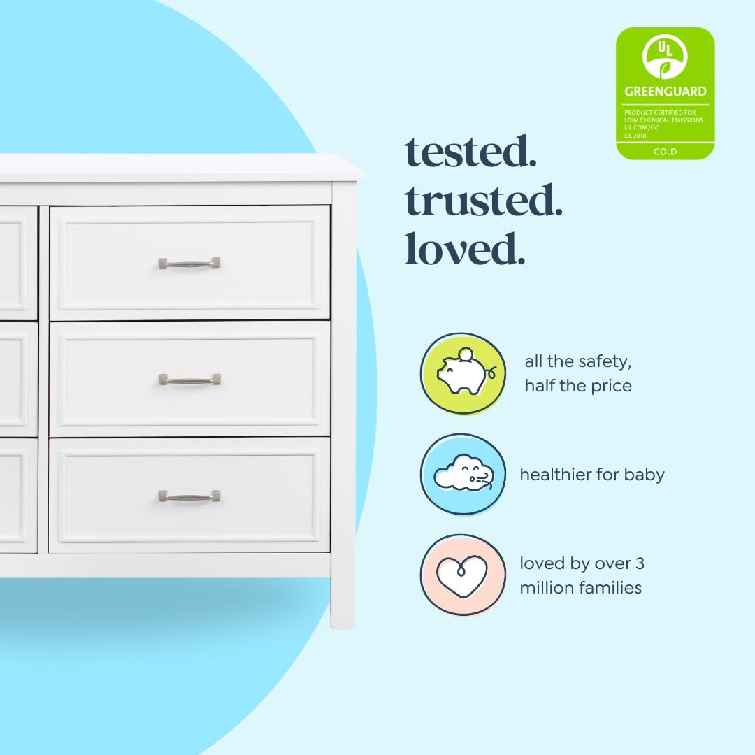 Charlie 6-Drawer Double Dresser in White
