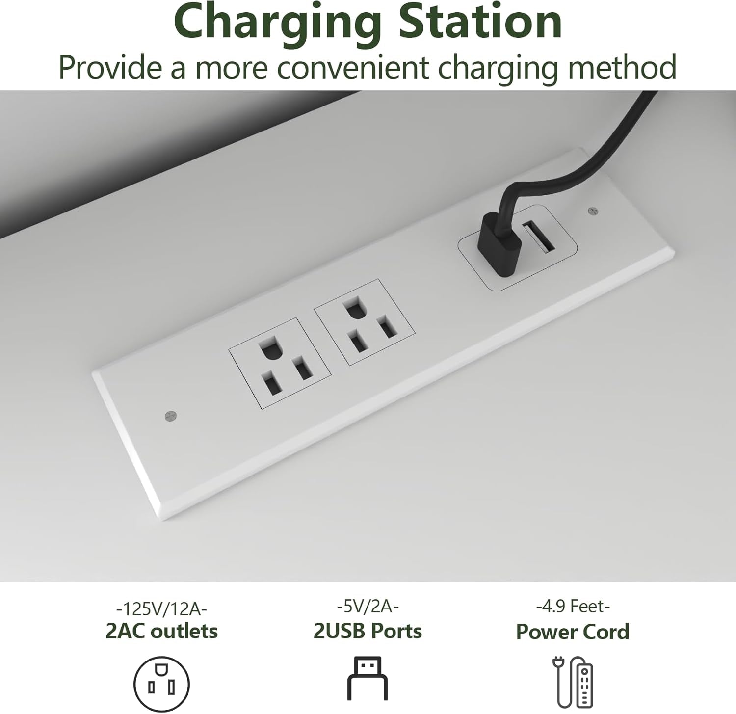 9 Drawer Dresser with Power Outlet, Dresser with LED Light, Modern Chest of Drawers for Closet, Double Wide Drawer Organizer Cabinet for Bedroom, Living Room (White, 9 Drawers)