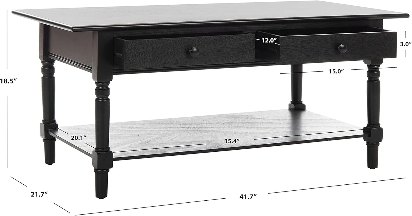 Home Collection Boris Distressed Black Coffee Table