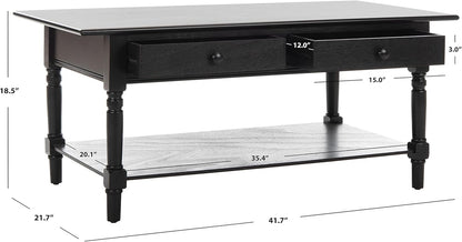 Home Collection Boris Distressed Black Coffee Table