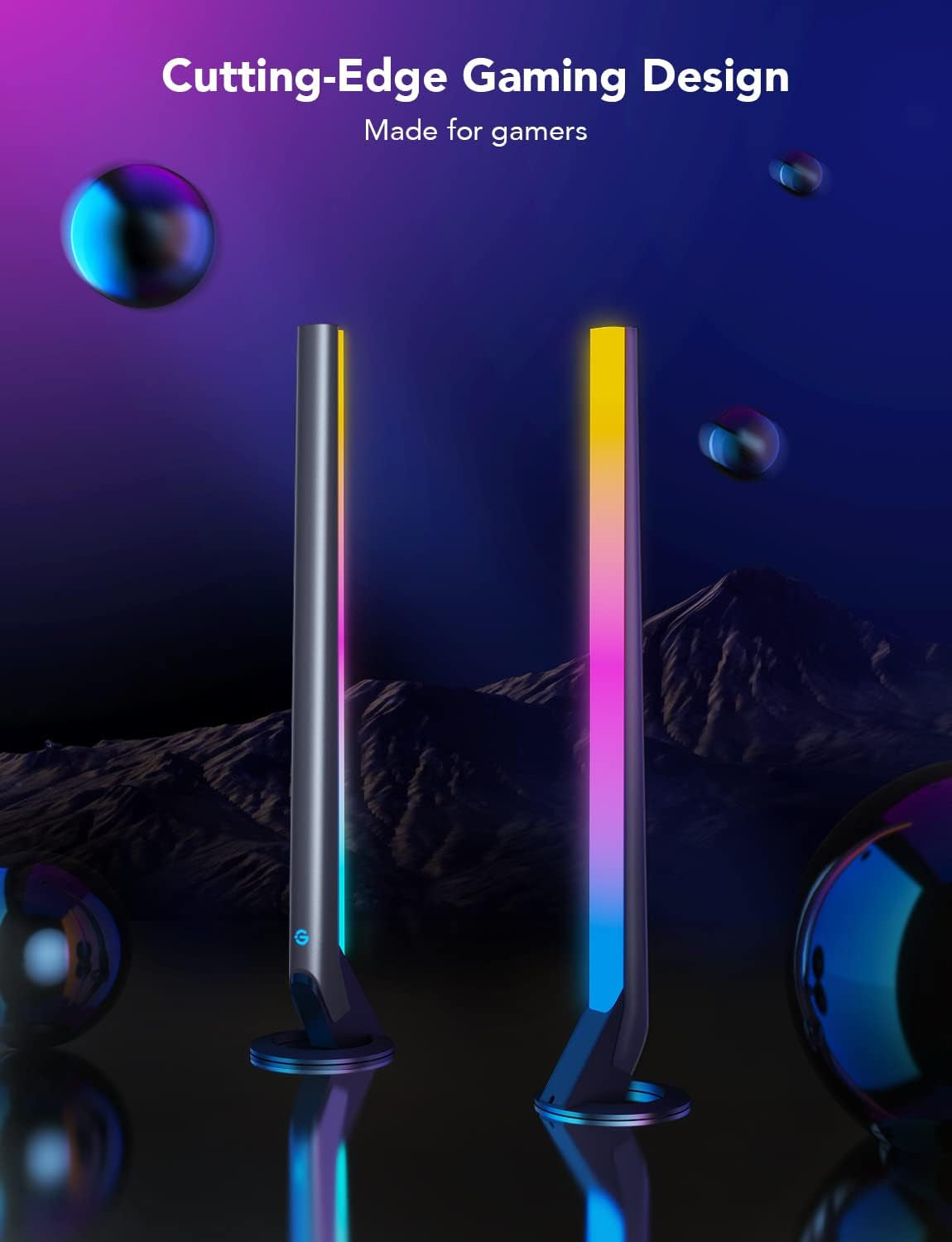 X Evangelion RGBIC Gaming Light Bars H6047 with Smart Controller, Wi-Fi Smart LED Gaming Lights with Music Modes, 62 Scene Modes Built, Work with Alexa & Google Assistant, Game Room Light Decor