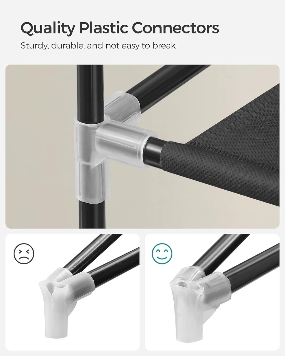 Shoe Rack with Non-Woven Fabric Cover, 9 Tier Storage Shelf for 40-50 Pairs of Shoes, Entryway, Suitable for Sneakers, High Heels, Flats, and Boots, Black URXJ36HV1