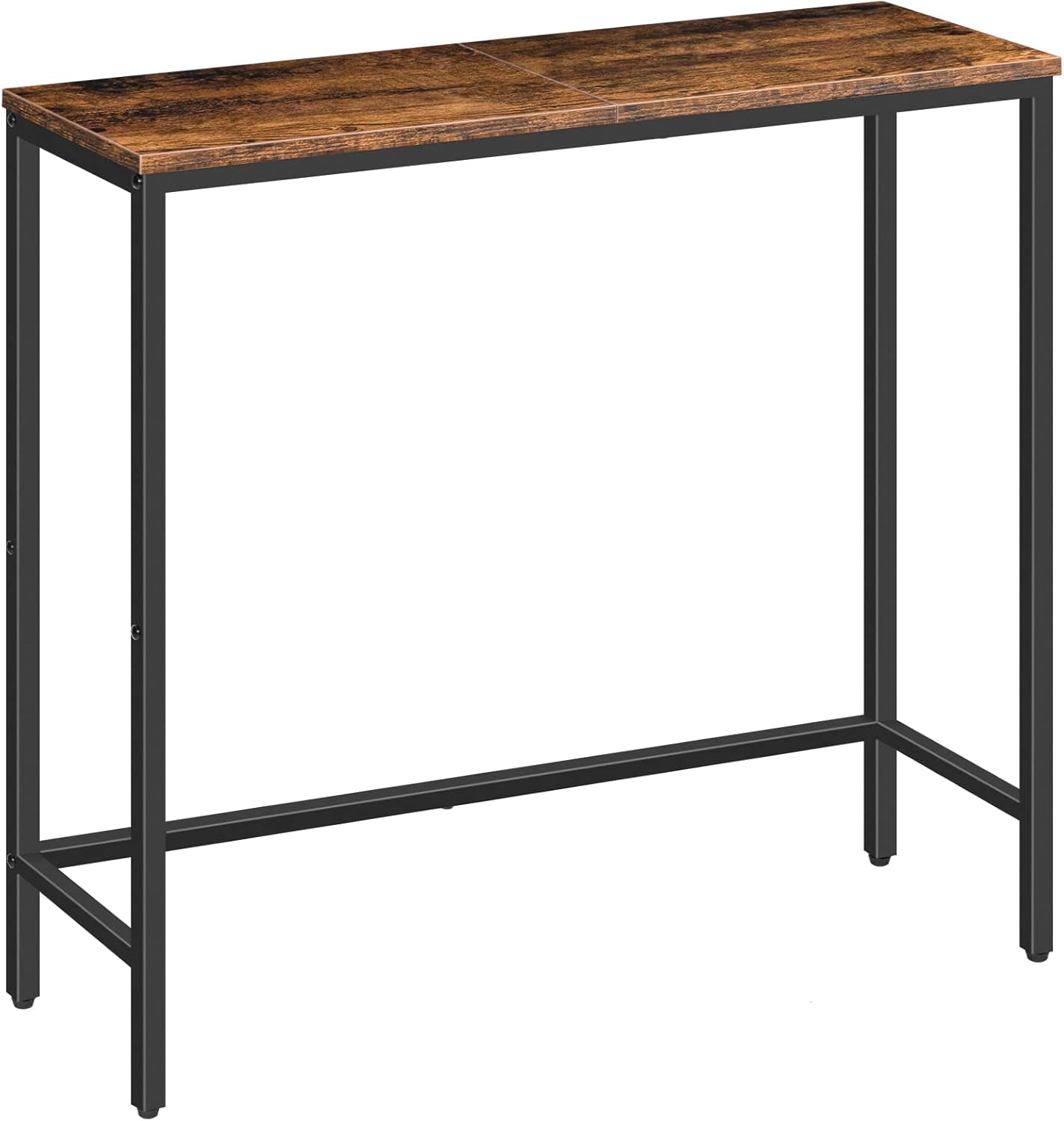Narrow Console Table, 29.5" Small Entryway Table, Thin Sofa Side Display Table, for Hallway, Bedroom, Living Room, Foyer, Rustic Brown and Black BF75XG01