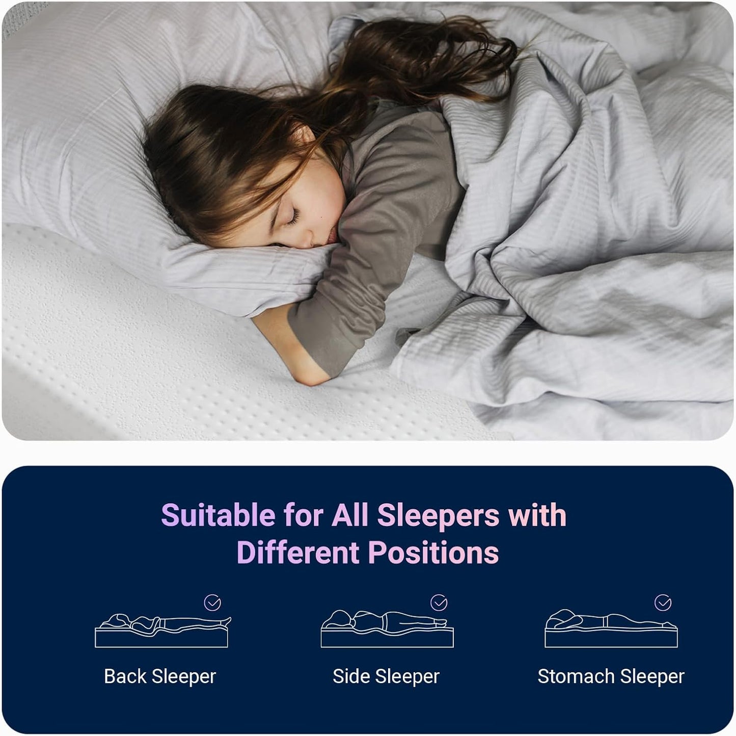 Twin Mattress, 5 Inch Twin Size Mattress for Kids, Gel Memory Foam Mattresses for Cooling Night Sleep & Pressure Relief, Colchones Fiberglass Free Certipur-Us Certified