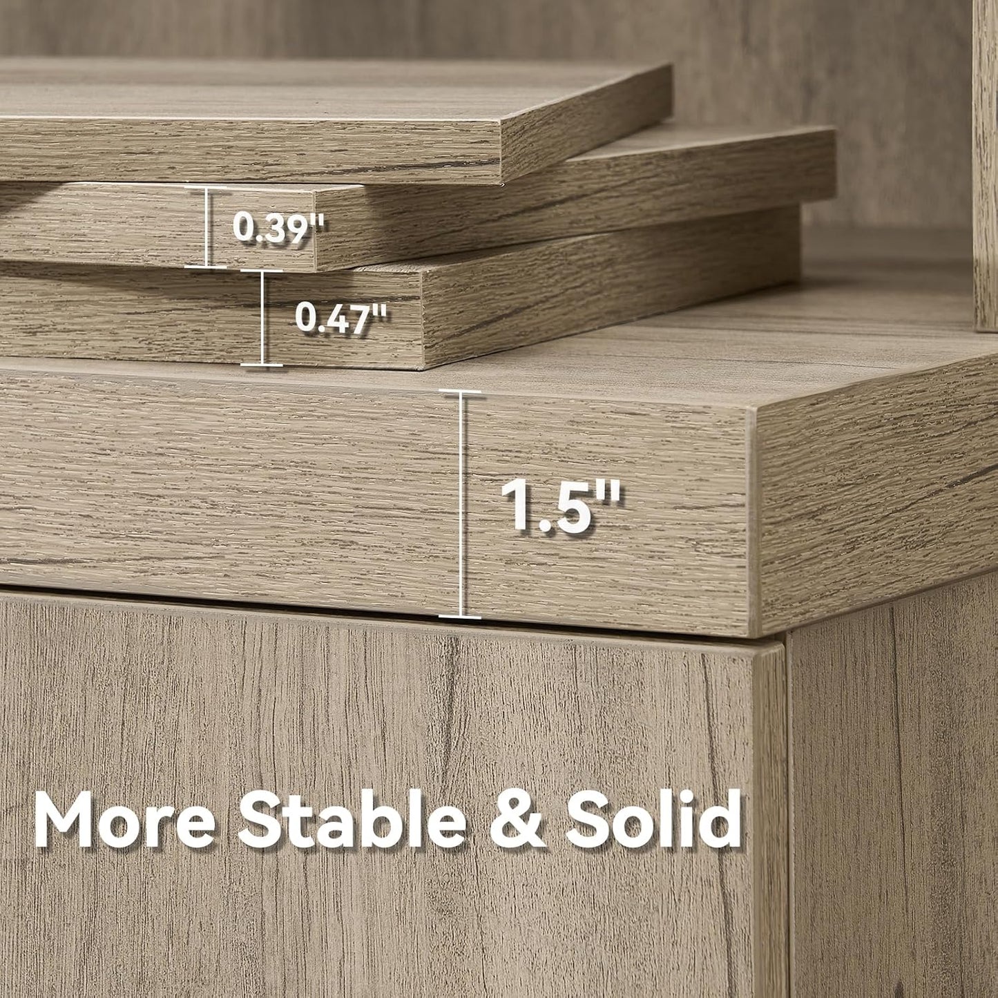 71" Tall Kitchen Pantry Cabinet, Pantry Storage Cabinet with 6 Door Shelves, Hidden Drawer and Adjustable Shelf, Freestanding Rustic Wood Pantry for Kitchen, Dining Room (Grey Oak)