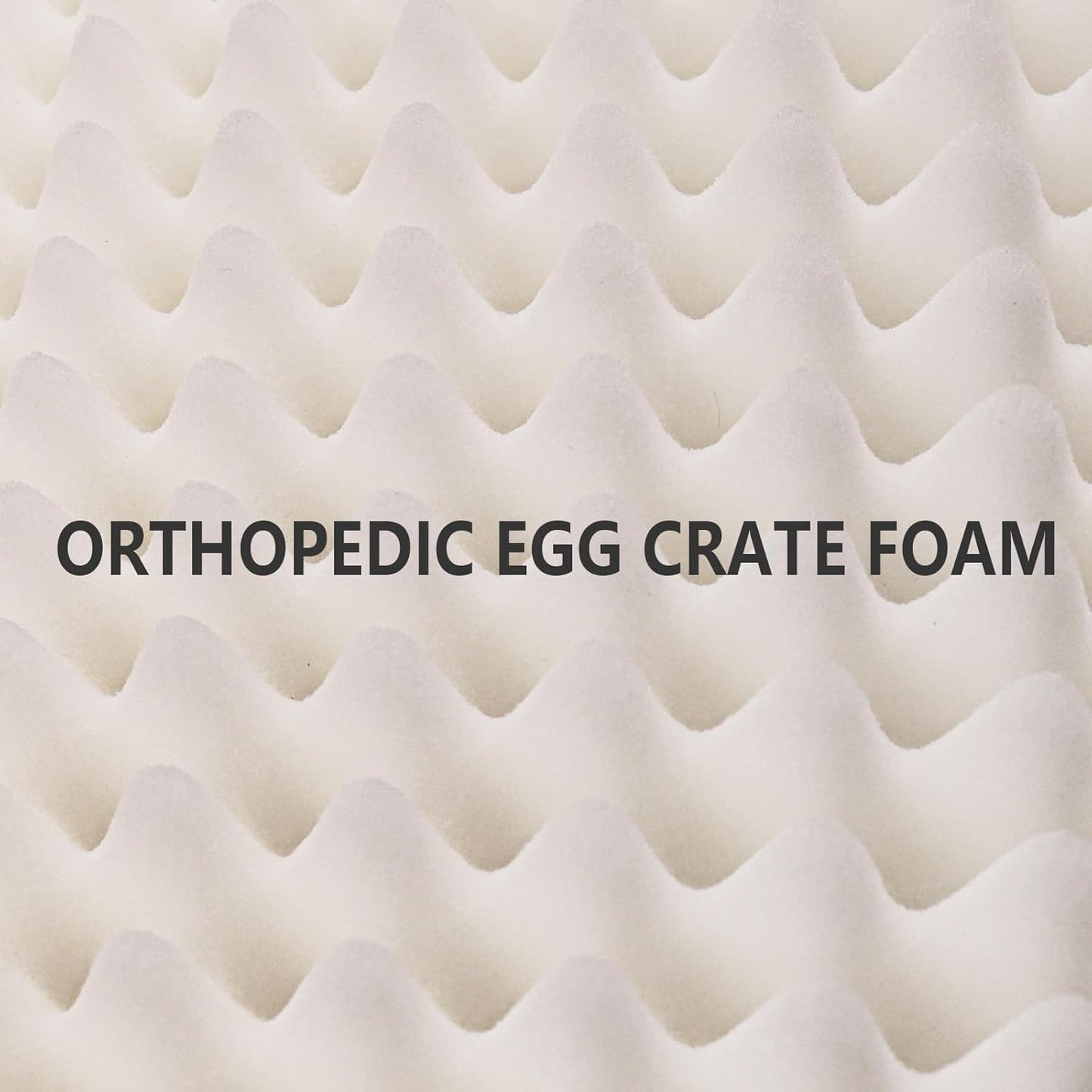 Orthopedic Dog Bed Large Sized Dog 36''X24'', Waterproof Soft Comfortable Egg Crate Foam Large Pet Beds Crate Mat with Removable Washable Cover and Nonskid Bottom, Black