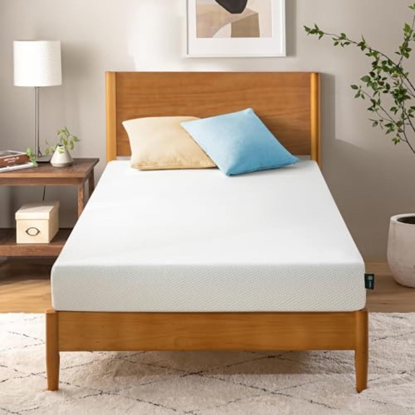 5 Inch Twin Green Tea Memory Foam Mattress [New Version], Fiberglass Free, Medium Firm Feel, Zoned Pressure Relief, Certified Safe Foams & Fabric, Mattress in a Box