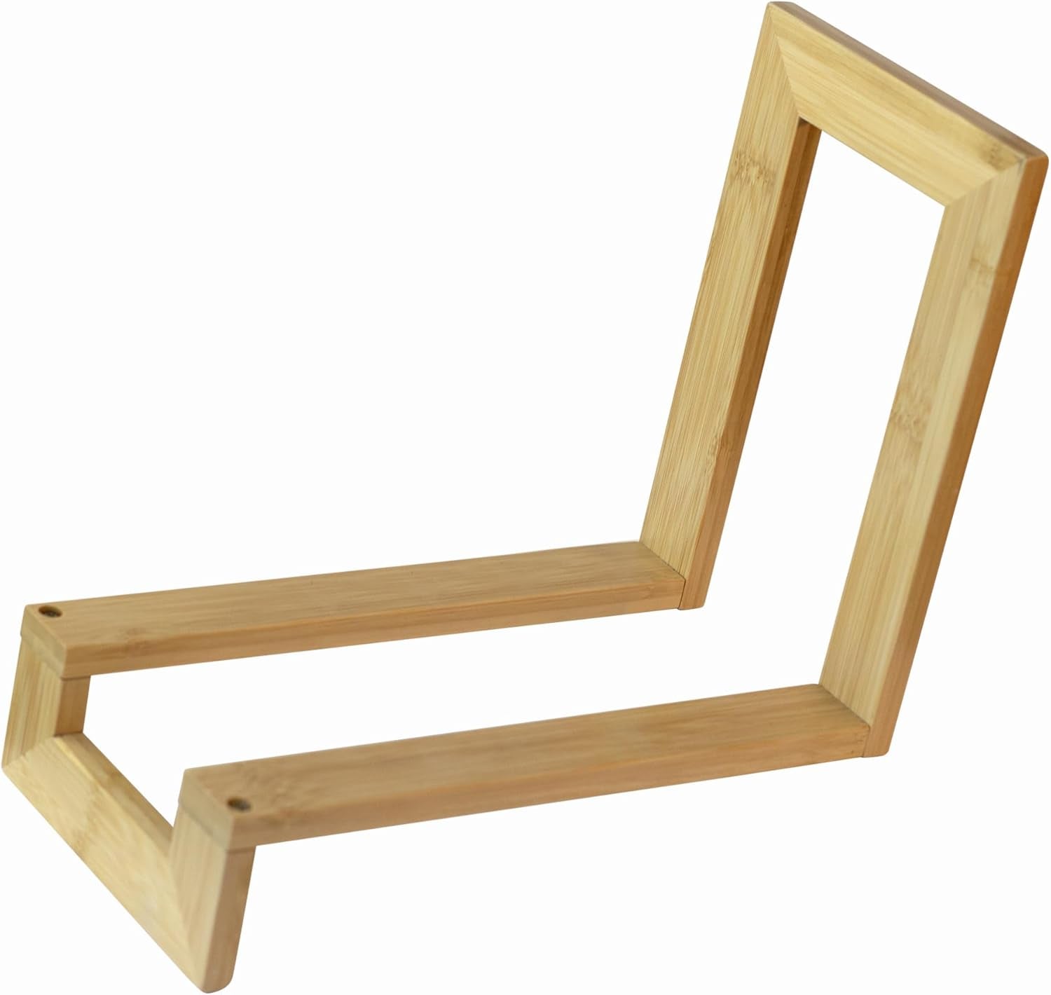BAMBOO VINYL RECORD STAND–MINIMALIST STORAGE HOLDER for 15-40 LPS, BOOK & TO-BE-READ RACK, QUICK 4-SCREW ASSEMBLY and MODERN DECOR FRIENDLY DESIGN