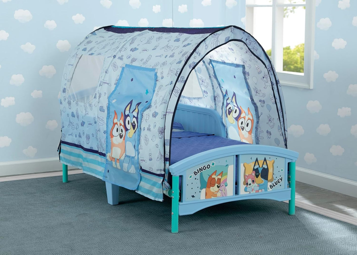 – Bluey Plastic Toddler Bed with Tent