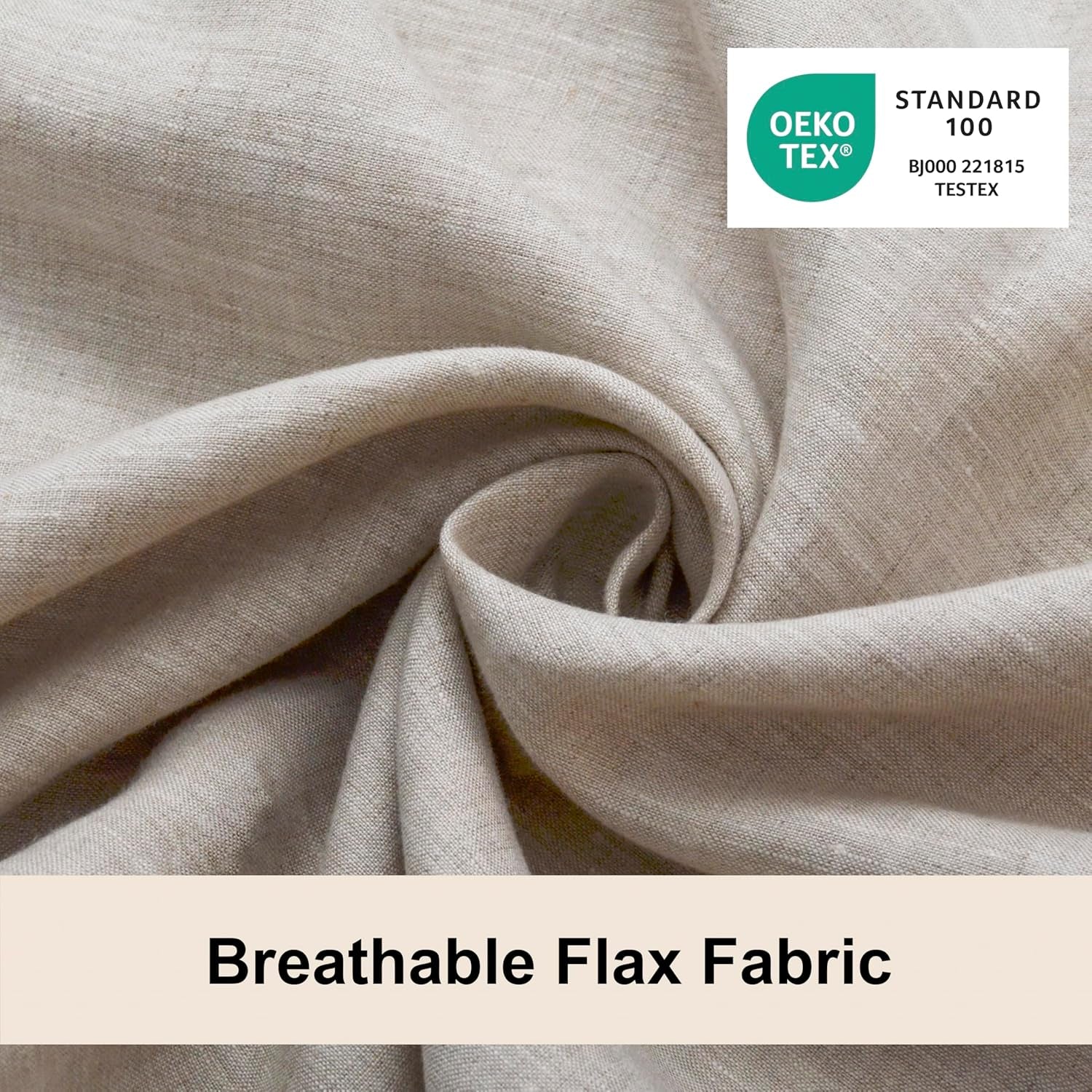 100% French Linen Pillow Cases King Size Set of 2, Luxury Washed Flax Pillow Covers with Zipper Closure - Breathable & Cooling for Hot Sleepers,20X36 Inches, Natural Linen