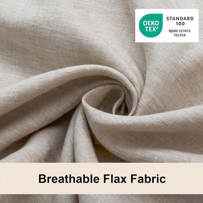100% French Linen Pillow Cases King Size Set of 2, Luxury Washed Flax Pillow Covers with Zipper Closure - Breathable & Cooling for Hot Sleepers,20X36 Inches, Natural Linen