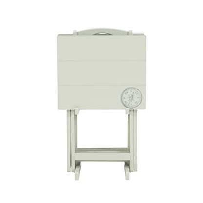 Home Décor Atlas Compass Set Tray Table, Gray