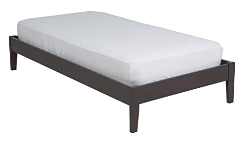 Solid Wood Platform Bed, Queen, Nevis Simple - Espresso