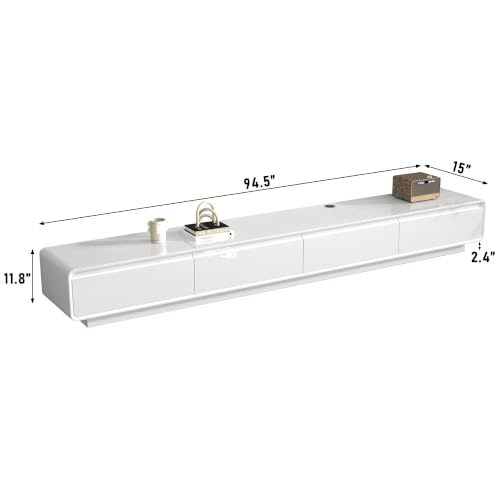 94.5" Minimalist Floating TV Stand for TVs up to 100 Inches, view 3