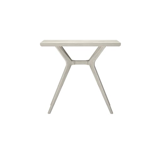 Verso Console Table, 36 Inch Solid Wood Modern Sofa Table, Narrow Entryway Table for Hallway, Behind The Couch, Living Room, Foyer, Coastal White