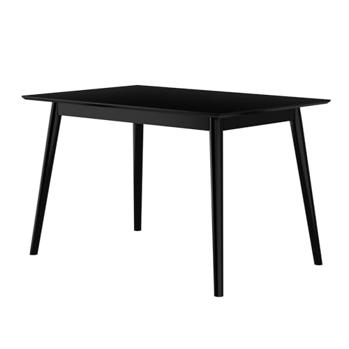 Mid Century Modern 48 Inch Dining Table, Black, view 4