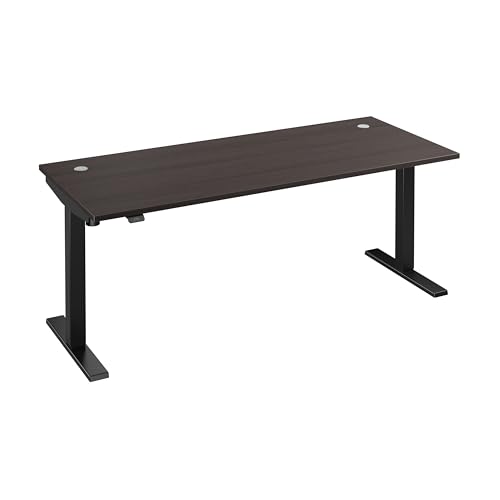 Bush Business Furniture 72-inch Electric Height Adjustable Standing Desk, Ergonomic Sit-Stand Computer Table for Home and Professional Office, Move 40 Series, Storm Gray with Black Base