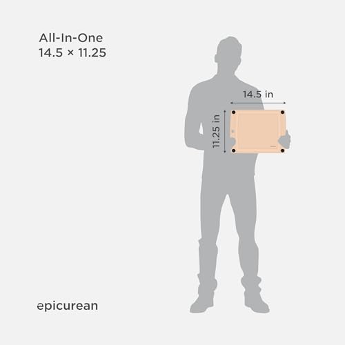 All-In-One Cutting Board with Non-Slip Feet and Juice Groove, 14.5" × 11.25", view 4