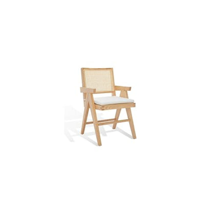 SAFAVIEH Couture Collection Colette Tropical Coastal Natural Solid Wood Rattan Armchair