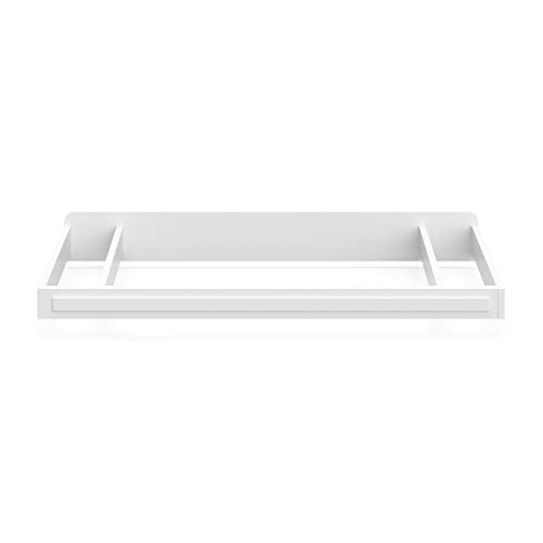 Universal Changer Topper - Transforms Dresser into Baby Changing Station, Fits Standard Size, 3 Compartments for Changing Essentials, Soft Felt Bottom to Protect Dresser (White)