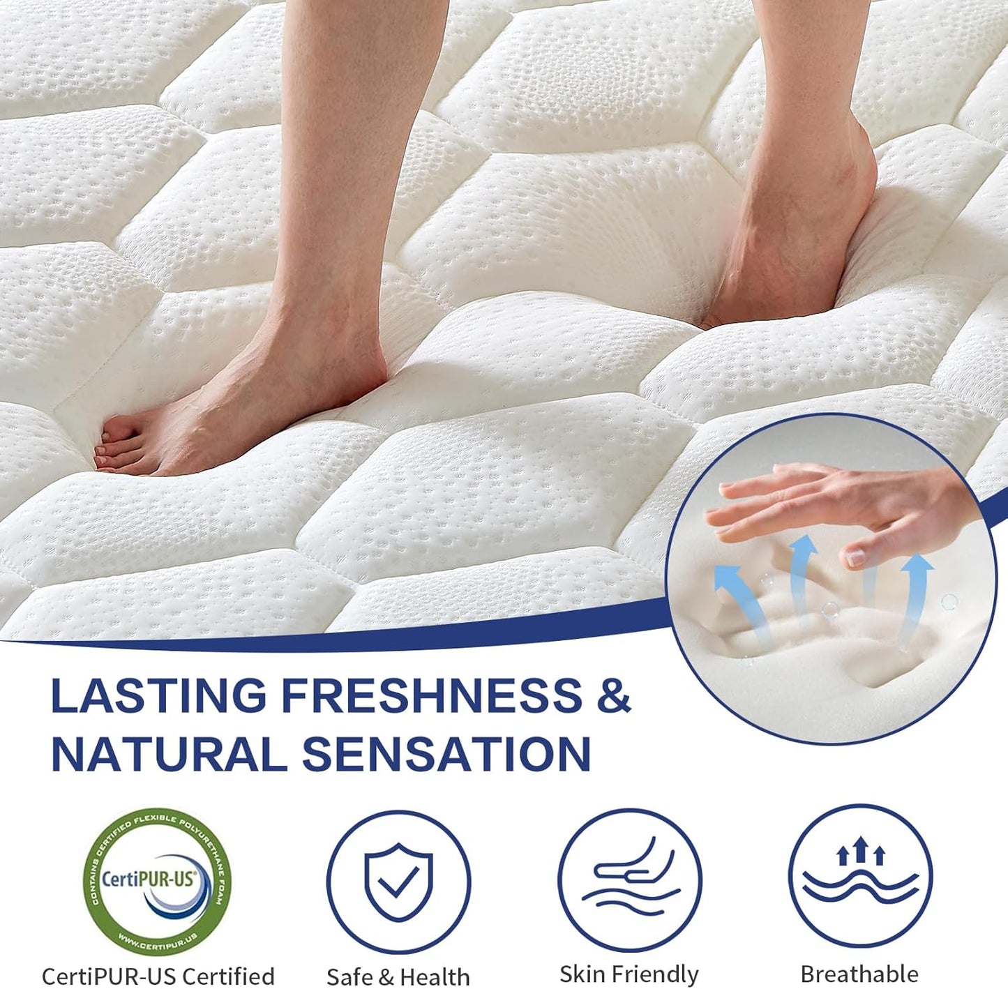 Twin Mattress, Memory Foam Twin Size Mattress for Cool Sleep & Pressure Relief, Fiberglass Free, Pressure Relief Motion Isolation, Certipur-Us Certified Mattresses in a Box (12 In, Twin)