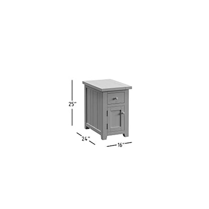 Jofran Madison County Pine Reclaimed Chairside End Table, Barnwood Brown