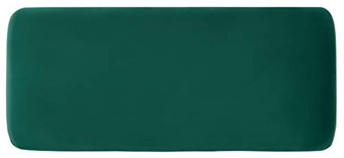 SAFAVIEH Furniture - Tenko Bench - Emerald - Solid Wood - Modern Shearling Design - Ideal for Entryway, Bedroom, Living Room, 18.5" Seat Height - Fully Assembled (BCH1300D)