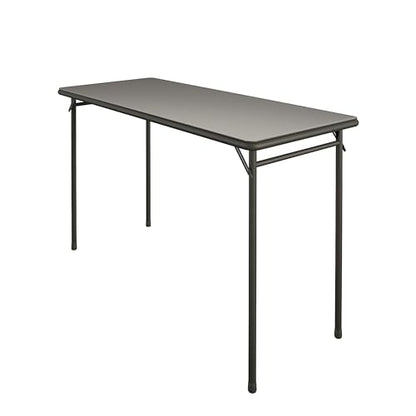 20" x 48" Vinyl Top Folding Table, Black