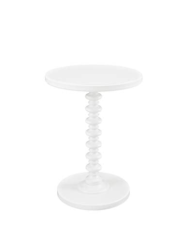 Powell Furniture Powell Round Spindle, White Table 17 x 22.25 x 17
