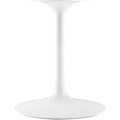 60-Inch Mid-Century Modern Round Dining Table Sleek White Pedestal Base Stylish Kitchen Table Contemporary Minimalist Dining Room Furniture Spacious Breakfast Nook Durable Design