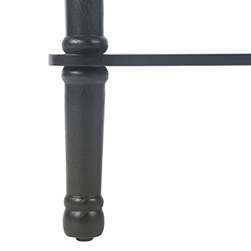 SAFAVIEH Furniture - Tinsley Rectangle Console Table - Black - Solid Wood - Farmhouse Turned-Leg Design - Ideal for Entryway, Living Room, Hallway, 28"W x 11.75"D x 28"H (CNS5724B)