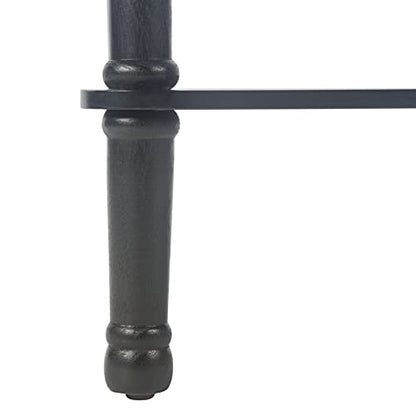 SAFAVIEH Furniture - Tinsley Rectangle Console Table - Black - Solid Wood - Farmhouse Turned-Leg Design - Ideal for Entryway, Living Room, Hallway, 28"W x 11.75"D x 28"H (CNS5724B)
