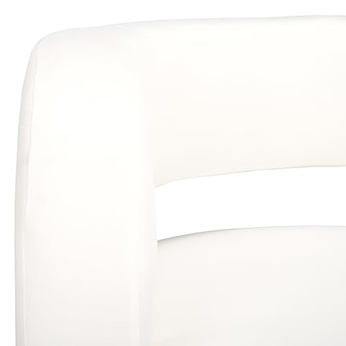 SAFAVIEH Couture Collection Anissa White Barrel Back Upholstered Accent Chair (Fully Assembled)