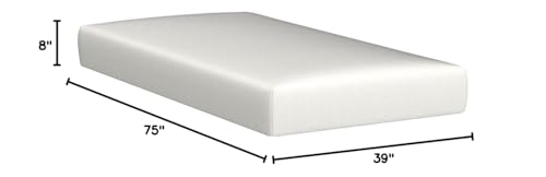 8 Inch Twin Size Mattress, Bamboo Charcoal Memory Foam Mattress, Bed in a Box