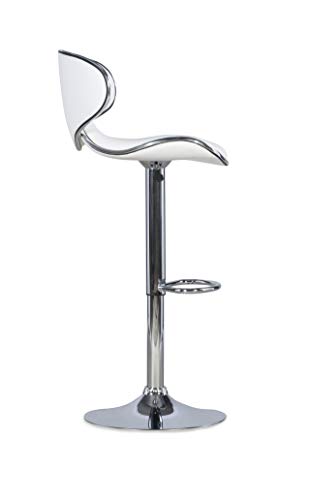 Powell Furniture Adjustable Barstool, White